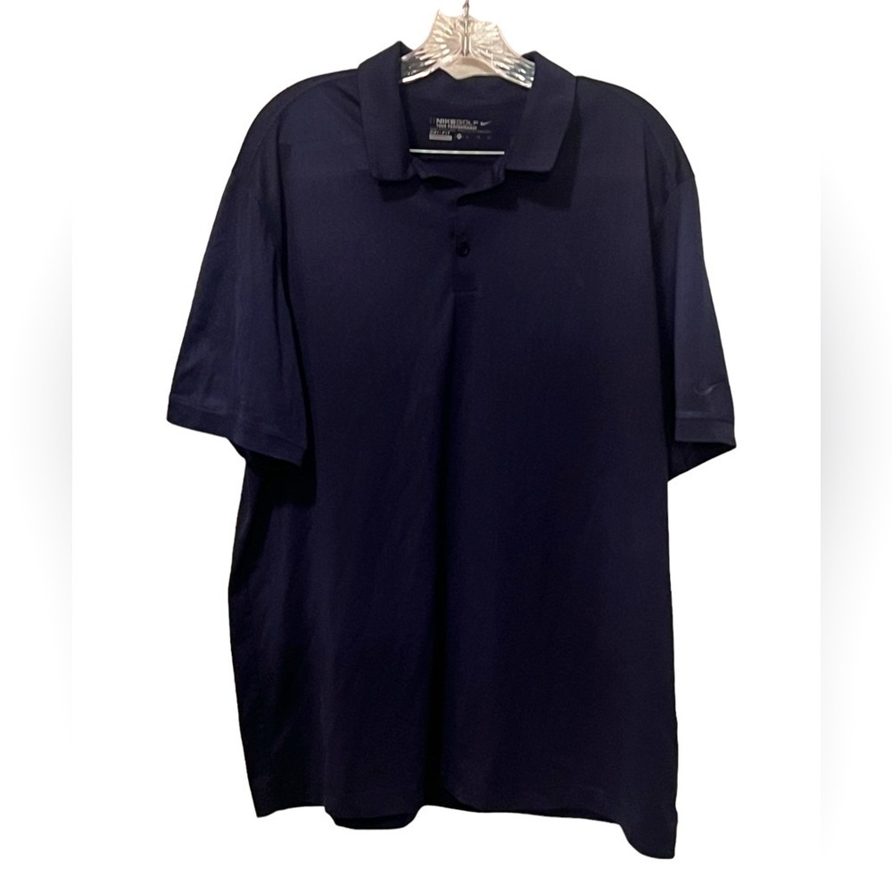 Nike golf tour performance dri-fit navy blue polo shirt